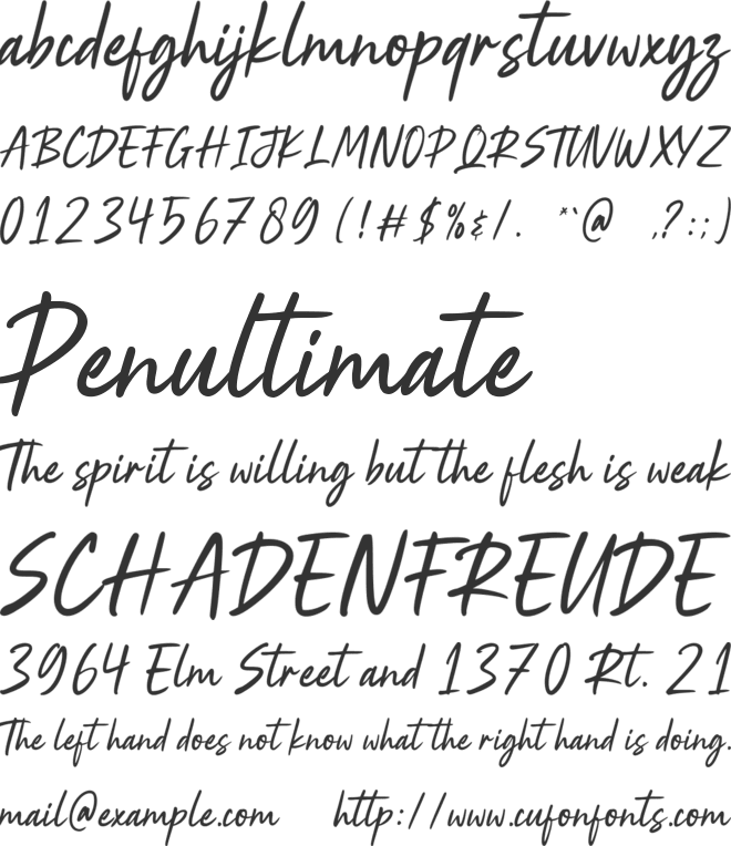 Hustime font preview