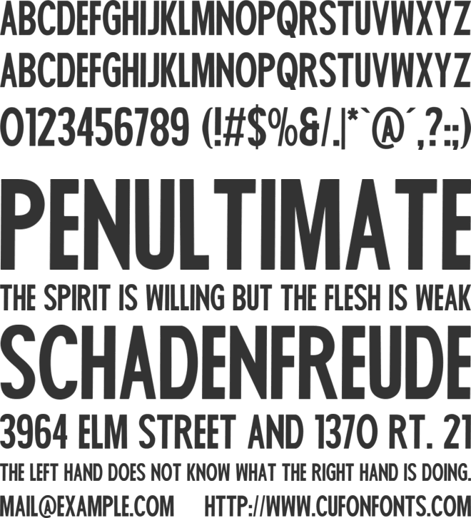 Stronger Thinker font preview