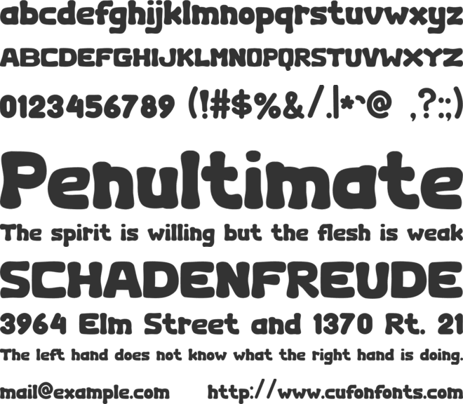 DUMOG font preview