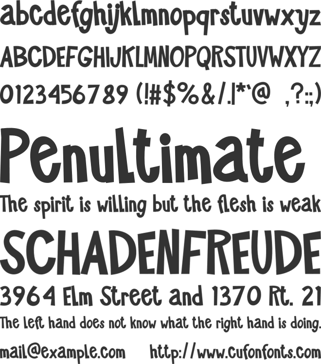 Papadog font preview