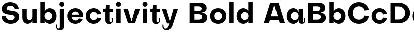 Subjectivity Bold font