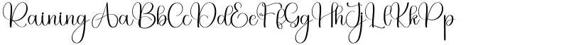 Raining font