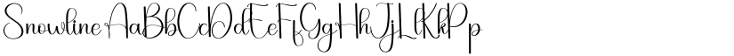 Snowline font