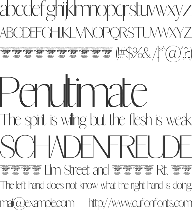Upstair Sans font preview