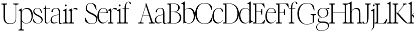 Upstair Serif font