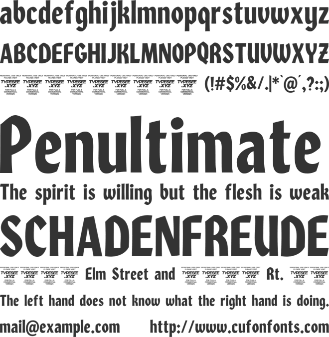Crime Goth font preview