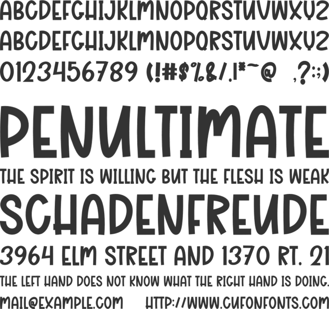 Outside Summer font preview