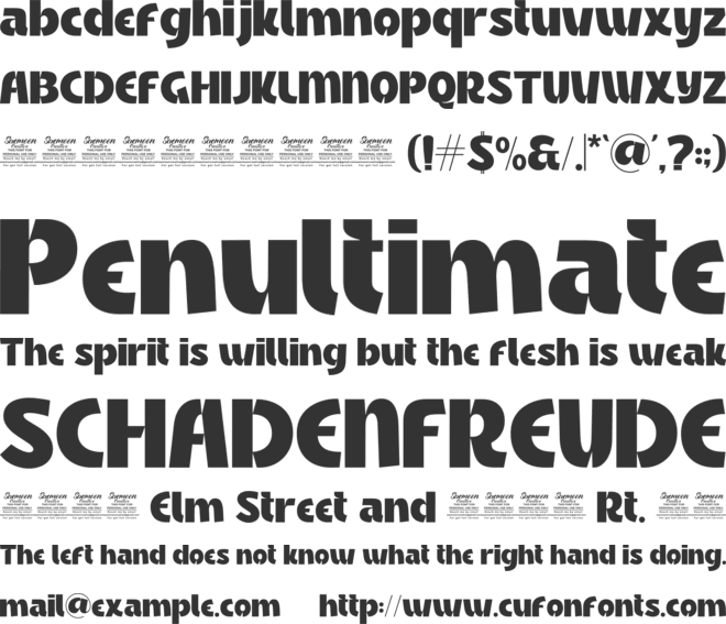 Galiant font preview