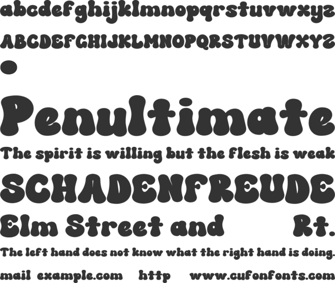 HUGLOH font preview