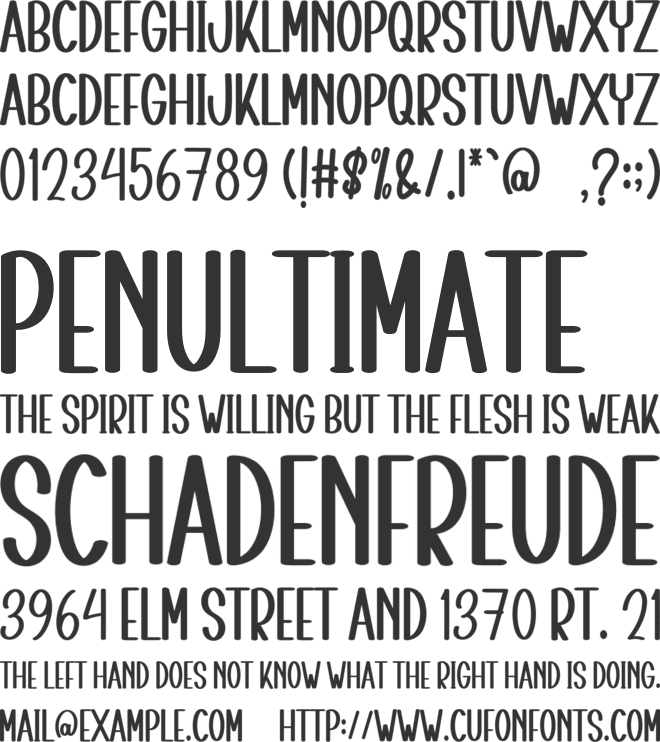 School Farmhouse font preview