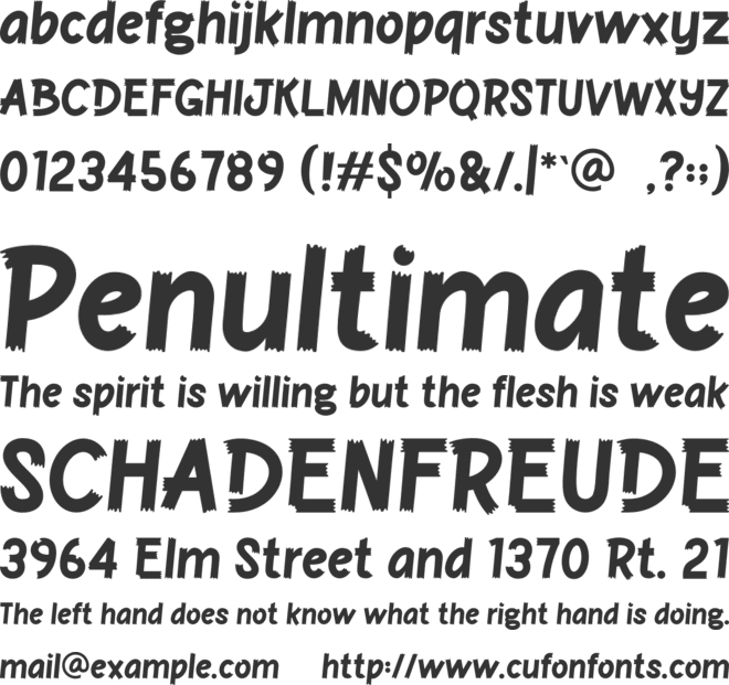 Torney Comic font preview