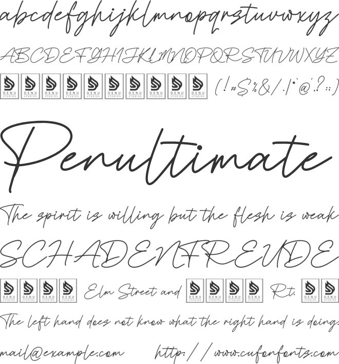 Clairou Handera font preview