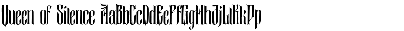 Queen of Silence font