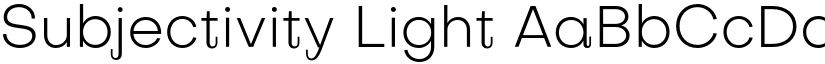 Subjectivity Light font