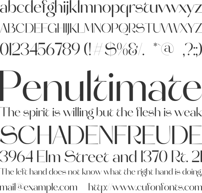 Molgeth font preview