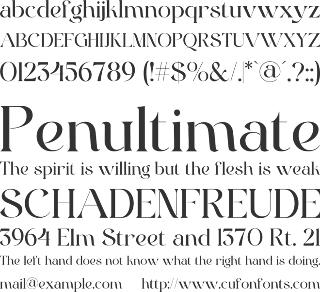 Adelora font preview