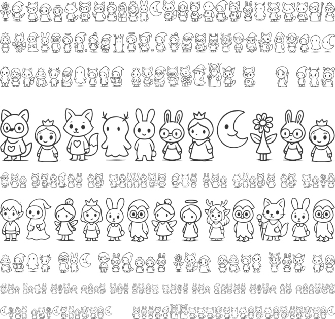 LutinsVolants font preview