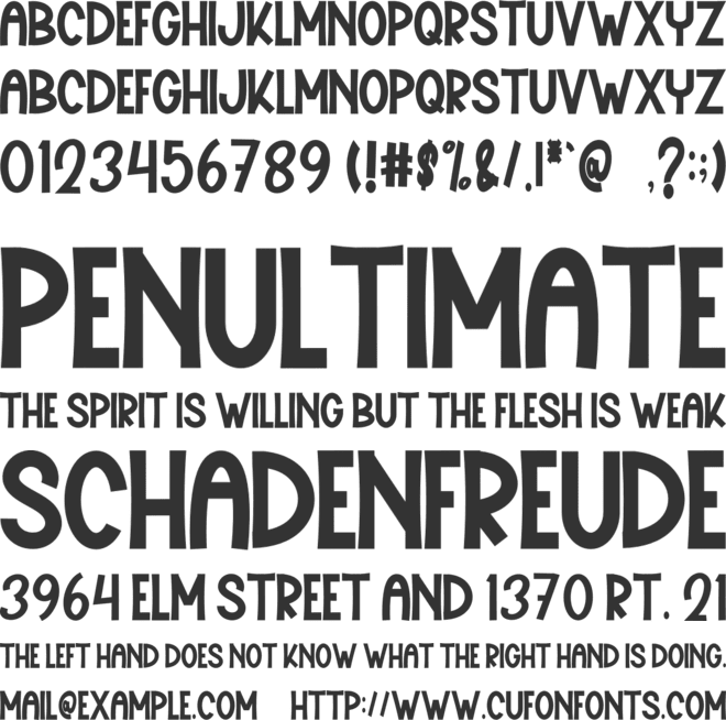 Heavy Cream font preview