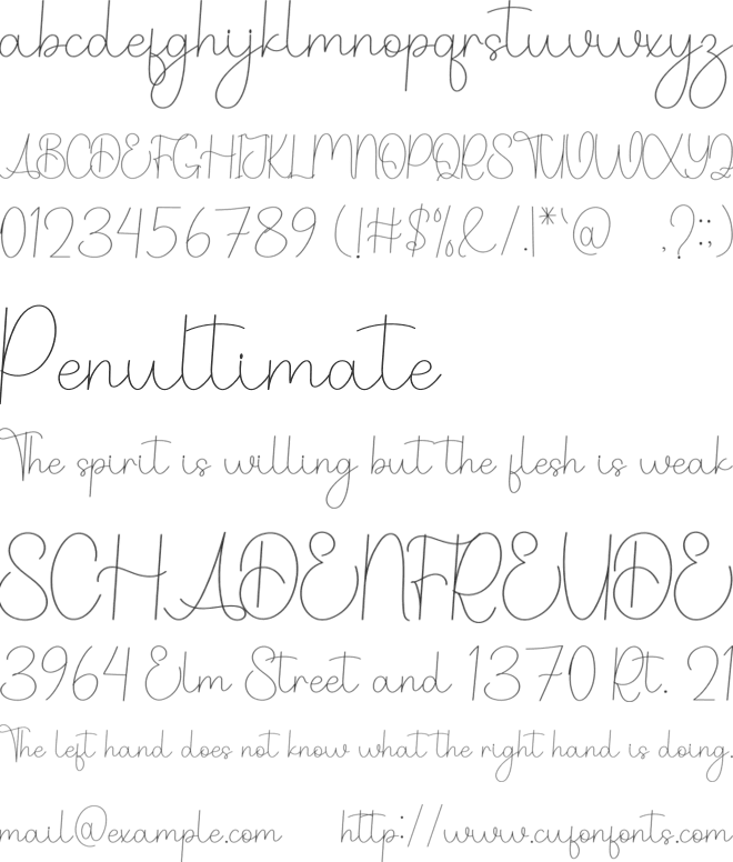 Outside Christmas font preview