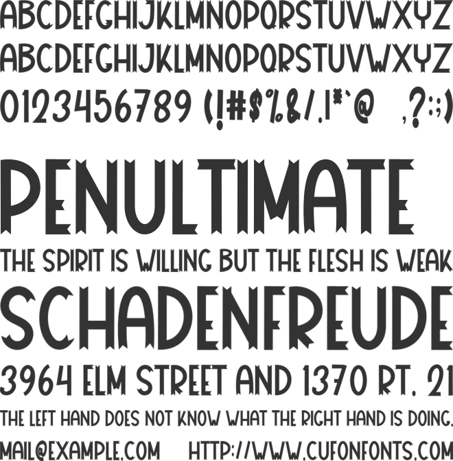 Home Nothing font preview