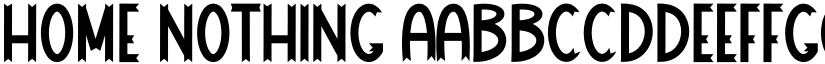 Home Nothing font