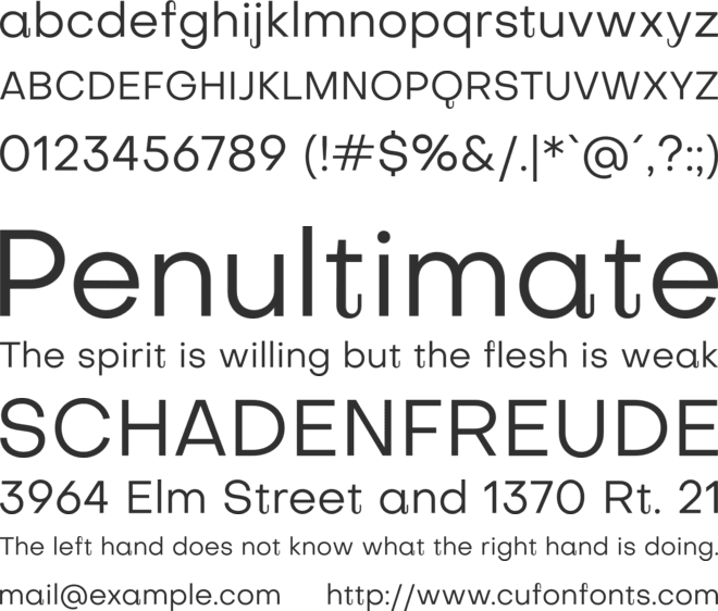 Subjectivity font preview