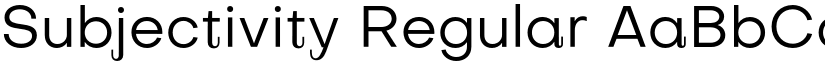 Subjectivity Regular font