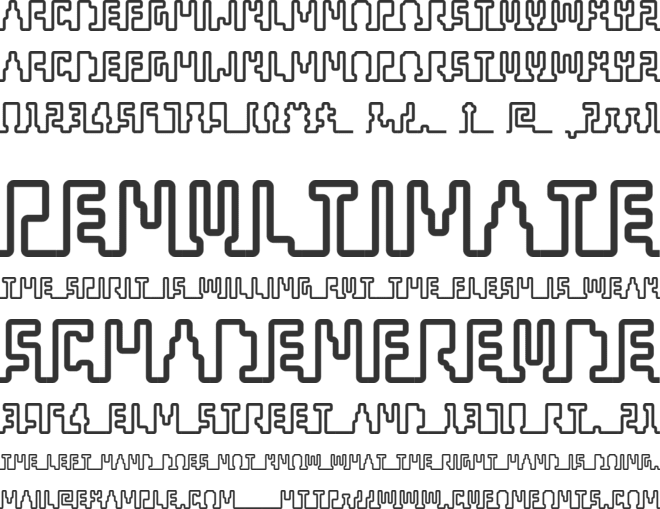 Secoline font preview