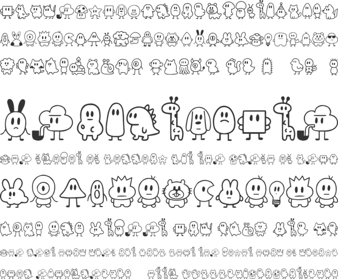 Flametick font preview