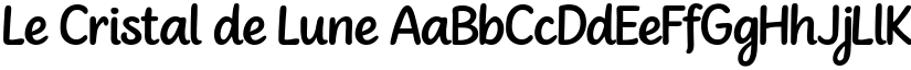 Le Cristal de Lune font