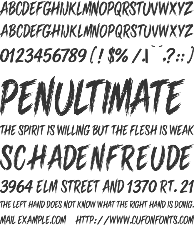 Dark Side of the Moon font preview