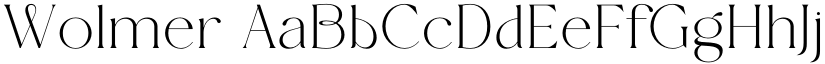 Wolmer font