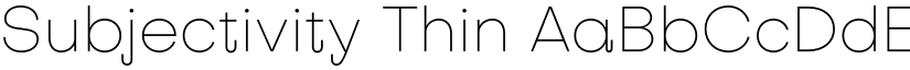 Subjectivity Thin font