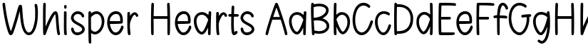 Whisper Hearts font