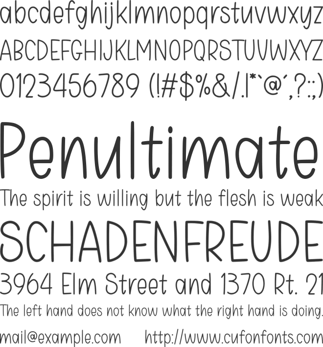 Sugar Delight font preview