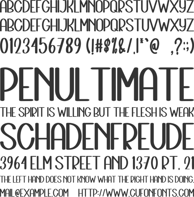 Planner Monday font preview