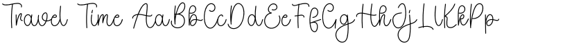 Travel Time font