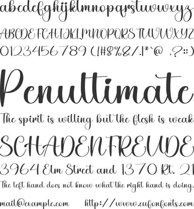 Family Delighful font preview
