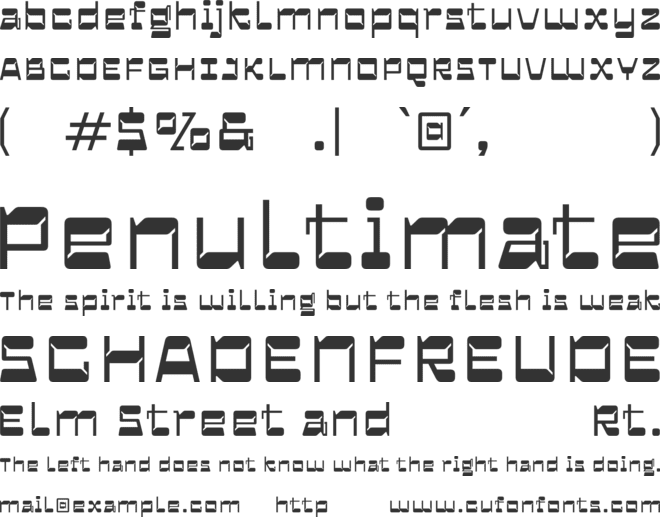 UT Xinka Trial font preview