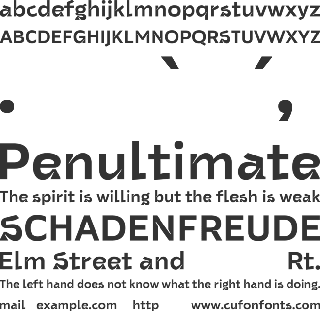 UT Aroge Trial font preview