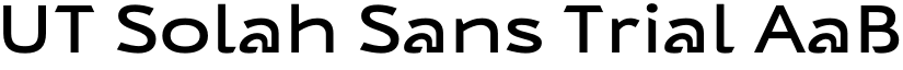 UT Solah Sans Trial font