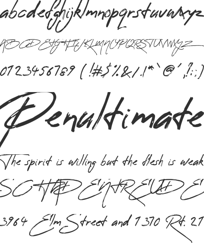 Reey font preview