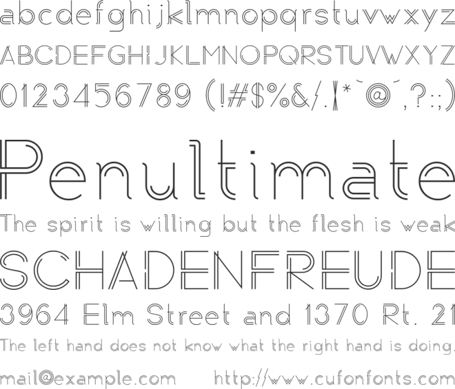 Typoliner-RW font preview