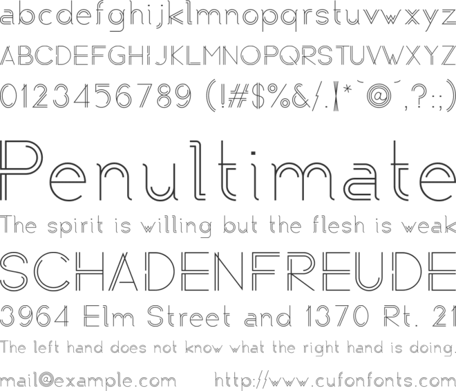 Typoliner-RW font preview