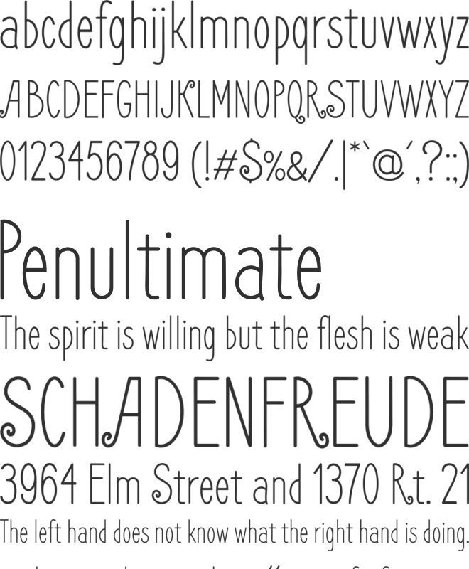 Frenchpress font preview