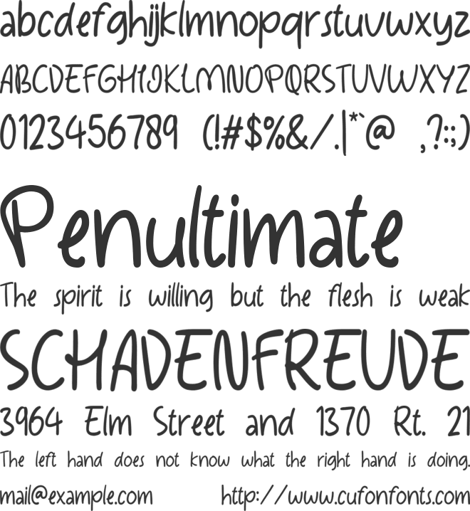 Lovely Picnic font preview