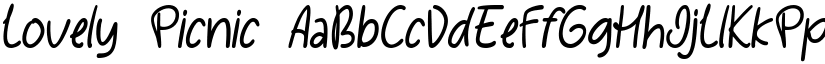 Lovely Picnic font