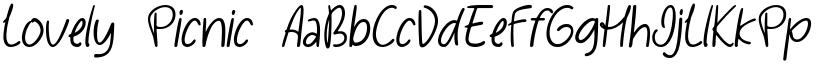 Lovely Picnic font