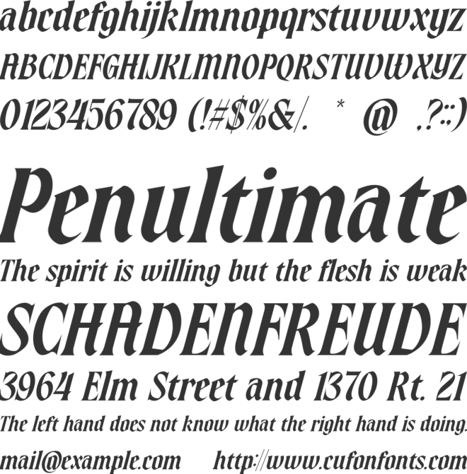 Gothic Ragged font preview