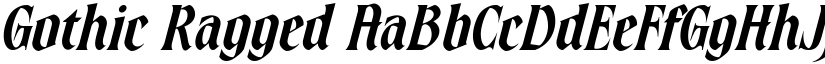 Gothic Ragged font